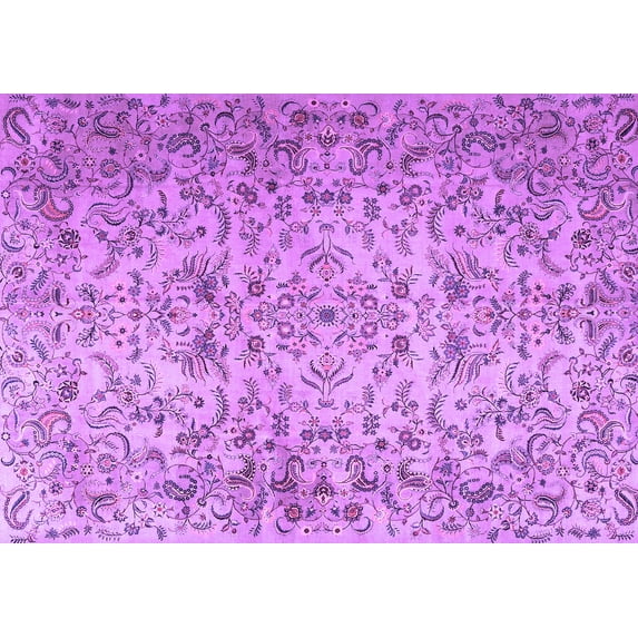 Ahgly Company Indoor Rectangle Persian Purple Traditional Area Rugs, 3' x 5'