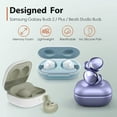 thumbnail image 2 of Memory Foam Tips for Samsung Galaxy Buds 2 / Plus/Beats Studio Buds, No Silicone Eartips Pain, Anti-Slip Replacement Ear Tips, Fit in The Charging Case, 3 Pairs (Assorted Sizes S/M/L, Black), 2 of 7
