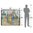 thumbnail image 2 of Avatar The Last Airbender Blanket, 50"x60" Cast of Characters Woven Tapestry Cotton Blend Fringed Throw Blanket, 2 of 6