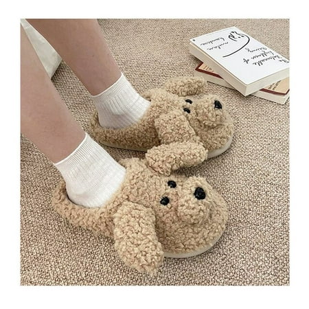 

CoCopeaunt New Autumn and Winter Cotton Slippers Cute Cartoon Plush Household Indoor Slippers Winter Warm Shoes Cute Plus Fluffy Slippers