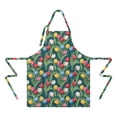 thumbnail image 2 of Pioneer Flower Floral Print Pattern Apron for Women and Men, Cotton Linen Waterproof with Pockets, Adjustable, 33x27 Inch for Kitchen, Gardening, BBQ, Salon, 2 of 6