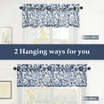 thumbnail image 4 of DriftAway Linen Textured Curtain Valances for Windows Bathroom Bedroom Living Room Kitchen Windows Basement Blinds Rod Pocket Semi Sheer 52"x14" Plus 1.75 Inches Header 1 Panel Julia Navy, 4 of 8