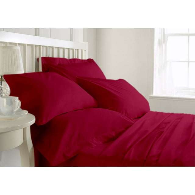 Linen Shoppe Italian Finish 300 TC Egyptian Cotton bed Sheet Set comes with 19 Inches Deep Pocket, Enhance your sleeping experience now (Full Xl,Hot-Pink)