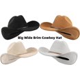 thumbnail image 4 of Big Cowboy Hat for Women and Men, Wide Brim Cattleman Style, Western Cowgirls Beach Hat, Durable Straw Material, 4 of 5