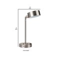 thumbnail image 5 of Benzara BM240860 Abat-Jour Rond Réglable Lampe de Table LED en Métal avec Plugin USB, Argent, 5 of 5