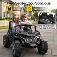 thumbnail image 3 of East doll 24V Kids Ride on UTV Car, 2 Seater Ride on Toy for Big Kids, Power Ride on Car for Boys, 4WD 800W Motors, Kid Electric Car Aged 3-8Y , 5.1 MPH , EVA Wheels, Remote Control, Music, Black, 3 of 9