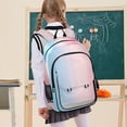 thumbnail image 7 of FORMRS Unisex School Backpack 17" Student Travel Bag with Laptop Compartment, Light Pink Gradient, 7 of 7