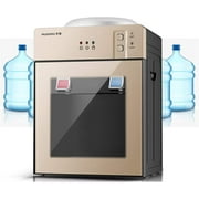 Top Loading Hot and Cold Water Cooler Dispenser, Desktop Electric Freestanding Water Dispenser, Smart Water Dispenser for Home Office Bar (Champagne Gold)