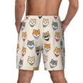 thumbnail image 2 of Lsque Mens Swim Trunks Shiba Head Face Pattern - Bathing Suit Compression Liner - Beach Swim Shorts Swimwear - (S-3XL) - Stretch Quick Dry -Medium, 2 of 9
