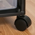 thumbnail image 5 of IRIS 5 Drawers Scrapbook Plastic Rolling Storage Cart with Organizer Top with Casters,Black, 5 of 7