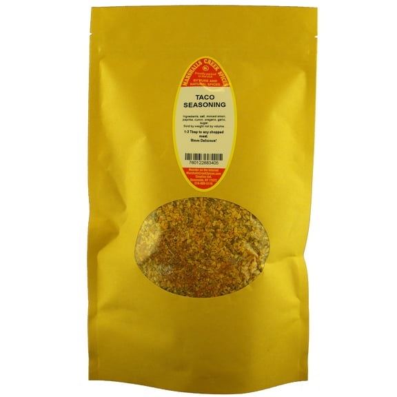 Marshalls Creek Spices TACO SEASONING 13 oz. Kraft Stand Up Pouch ECO Friendly Recyclable Mailer