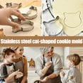 thumbnail image 6 of 9pcs Cat Cookie Cutter Set - Stainless Steel Animal Cookie Cutters Shapes Candy Food Molds Cutters Cat Themed Holiday Party, 6 of 9