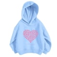 thumbnail image 2 of Bnwani Girls Hoodies Cotton Long Sleeve Fall Loose Sweatshirt Valentine'S Day Hearts Printed Pullover, 2 of 3