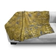 thumbnail image 3 of Yellow and Blue Soft Flannel Fleece Blanket, Looking Skyward Amongst the Patch of Sun-lit Aspen Trees in Autumn Life Print, Cozy Plush for Indoor and Outdoor Use, 50" x 70", Yellow, by Ambesonne, 3 of 6