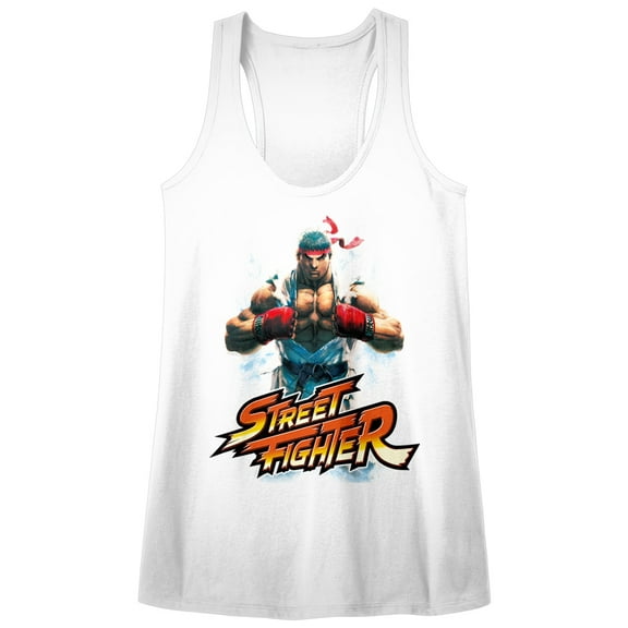 Street Fighter Ryu White Women's Racerback Tank Top