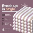 thumbnail image 7 of HEIRLOOM COMFORT Fiesta Stripes Reusable Cloth Napkins, 6 Pack, 18x18 Inch, Multicolor Cotton Fabric, Hotel Quality & Soft Table Napkins for Dinner, Holiday, Parties, Outdoor Dining, Brown & Burgundy, 7 of 7