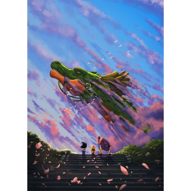 Taladro de pintura de diamante 5D DIY Kits Full Round Dragon Ball Mosaico Imagen Artesanía Hugtrwg Para estrenar