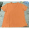 thumbnail image 3 of Vetsdori Mens Fashion Shirts Orange Pullover Short Sleeve Solid color Slim Gym Stylish T-Shirts for Men V Neck, 3 of 3