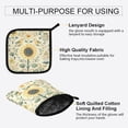 thumbnail image 3 of Yayeee Oven Mitts and Pot Holder Set of 4 Heat Resistant Kitchen Gloves Baking Hot Pad, Floral Birds Pattern, 3 of 5