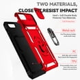 thumbnail image 5 of JTCASES for iPhone 8 Plus/7 Plus Case, Heavy Duty Protection Magnetic Car Mount Rotating Stand [Slide Camera Window] Rugged Shockproof Anti-fall Shell for iPhone 8 Plus/7 Plus, Red, 5 of 8
