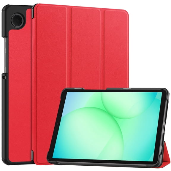 DWaybox Slim Case for Samsung Galaxy Tab A11 8.7" (SM-X130/X133/X135) 2025 Model, Lightweight Hard Shell Folio Cover with Multi-Angle Stand & Shockproof Protective Design -Red