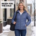 thumbnail image 2 of Gerry Women's Lightweight Quilted Hooded Puffer Jacket Winter Coat, 2 of 2