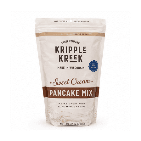 Kripple Kreek Sweet Cream Pancake Mix, Just Add Water, Made with Real Maple Sugar, 2 lb Bag