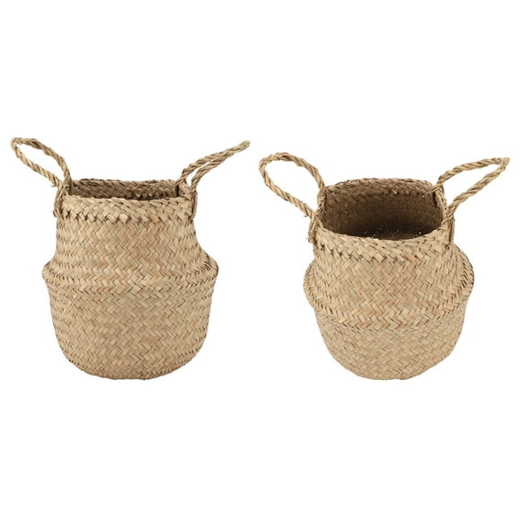 Seagrass Plant Basket, Woven Seagrass Basket Beautiful Multifunctional for Picnic