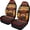 Highland Cow Sunflower, variant on XYZCANDO Auto Seat Covers Dahlia Pattern 2 Pack Car Seat Protector Elastic Sedan SUV Truck Stretchy Comfort Car Seat Covers