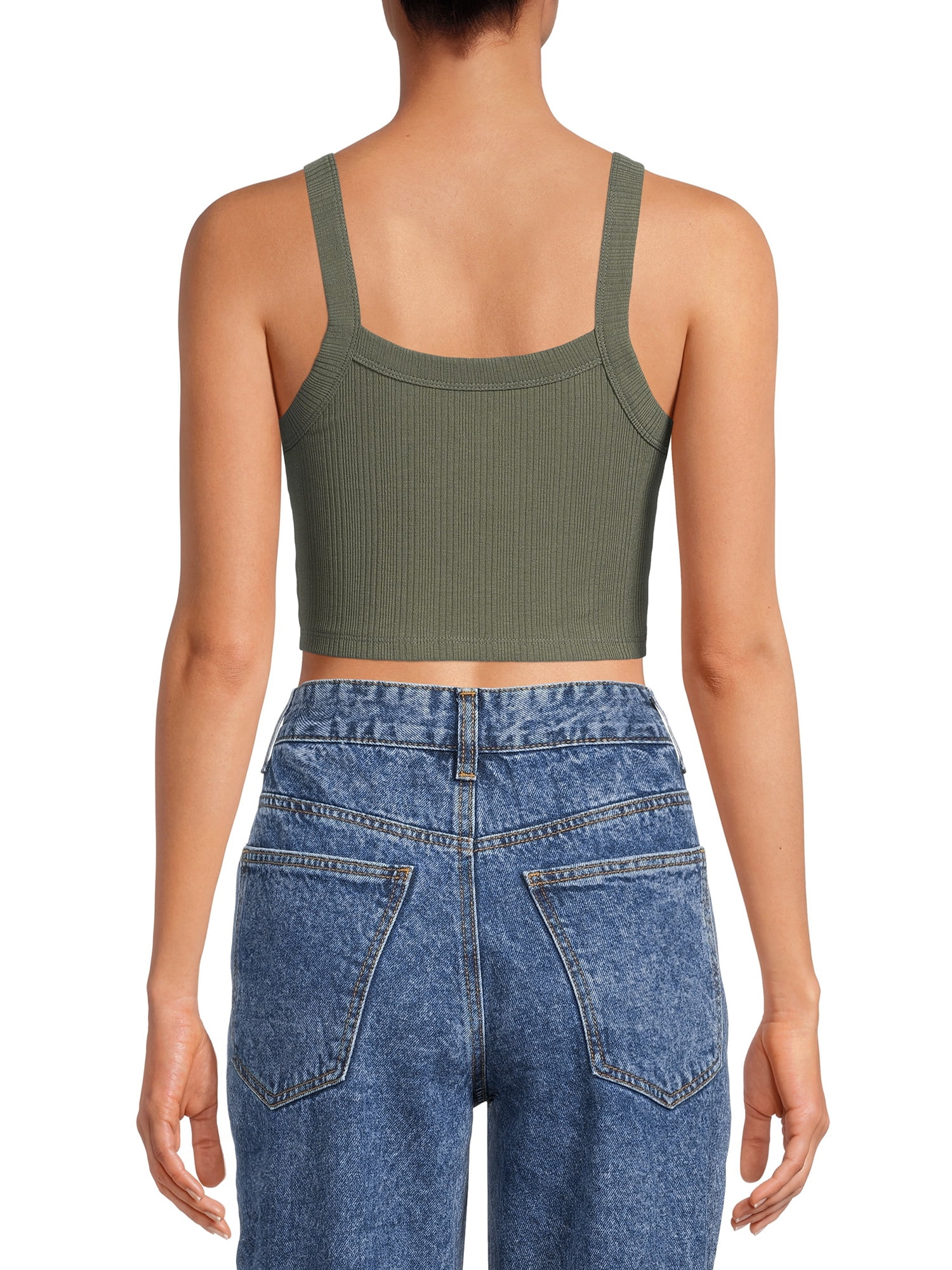 No Boundaries Juniors Crop Rib Tank Top, 2-Pack - Walmart.com