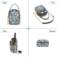 thumbnail image 3 of FORMRS Crossbody Bag for Women Quilted Travel Shoulder Cell Phone Purse with Chain Strap Handbag, Blue Cute Train Pattern, 3 of 7