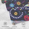 thumbnail image 3 of Coolnut Floral Mexico Cats Patterned Hand Towels 2 PCS, Cotton Bath Towel for Drying Face Hands Body Decorative Water Absorbent Lightweight Towels for Bathroom Ktichen Travel Gym, 16"x28", 3 of 6