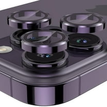 Camera Lens Protector Designed for Apple iPhone 15 Pro Max Camera Lens Shield, Case Friendly Metal HD Clear Tempered Glass Lens Cover for Apple iPhone 15 Pro Max,Purple