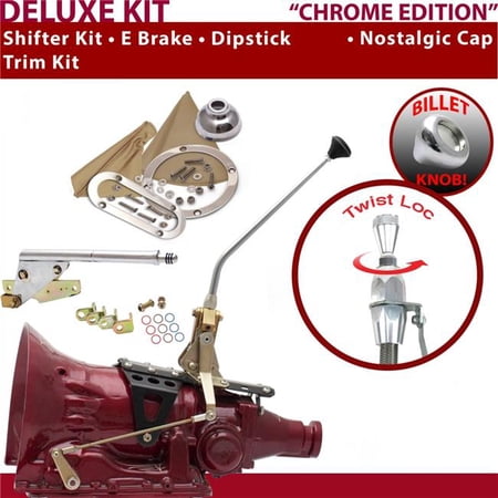 American Shifter PG Shifter Kit Chrome 12 in. E Brake Trim Kit Dipstick for F1A47