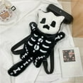 thumbnail image 2 of Skull Plush Backpack Gothic Water Bottle Bag Goth Doll Backpack Female Winter Furry Bag Skull Shape Bag Skeleton Birthday Gift, 2 of 6