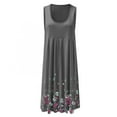 thumbnail image 4 of USSUMA Sundresses for Women Plus Size Women's Beach Summer Dresses Floral Printed Casual Round Neck T Shirt Dresses Plain Tank Dress, 4 of 4
