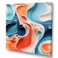 thumbnail image 2 of Designart "River of Blue and Orange Liquid Ink V" Abstract Wall Art - Modern Blue Abstract Liquid Ink Hallway Wall Art Decor, 2 of 6