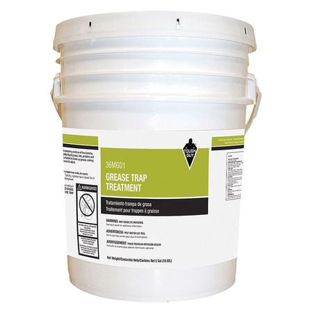 TOUGH GUY Grease Trap Treatment,5 gal.,Pail (Best Way To Clean A Grease Trap)