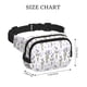 thumbnail image 4 of Fotbe Lavender Flowers Cangurera Cuadrada con Estampado de Doble Capa, Bolsa de Cintura Ajustable Mini para Hombres y Mujeres, 4 of 9