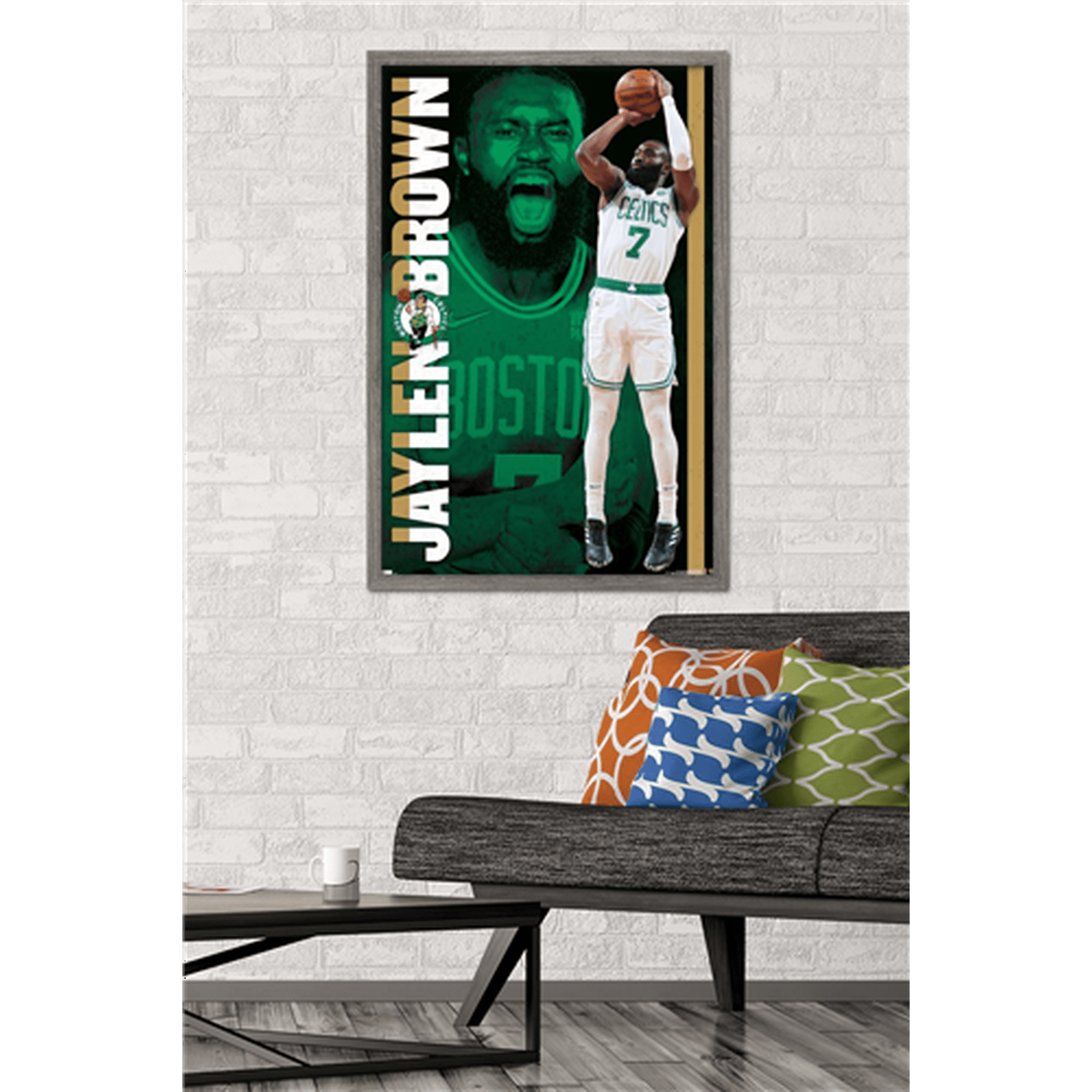  Trends International NBA Boston Celtics - Jaylen Brown 21 Wall  Poster, 22.375 x 34, Unframed Version : Sports & Outdoors