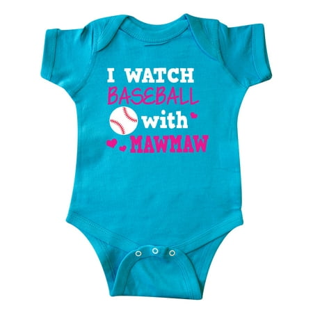 

Inktastic I Watch Baseball with My Mawmaw Gift Baby Boy or Baby Girl Bodysuit