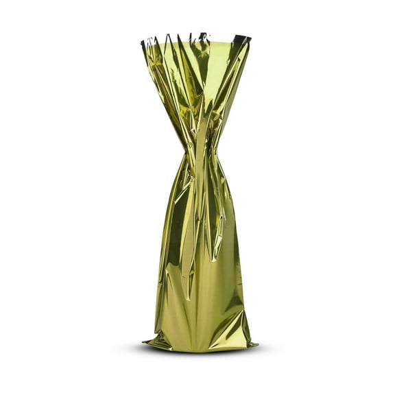 MT Products Metallic Gold Mylar Wine Gift Bags for Bottles - Pack of 200