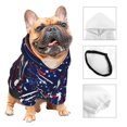 thumbnail image 4 of Uemuo Red White Blue Fireworks 1 for Winter Dog Hoodie Sweatshirts with Pockets Warm Dog Clothes for Small Dogs Chihuahua-Large, 4 of 8