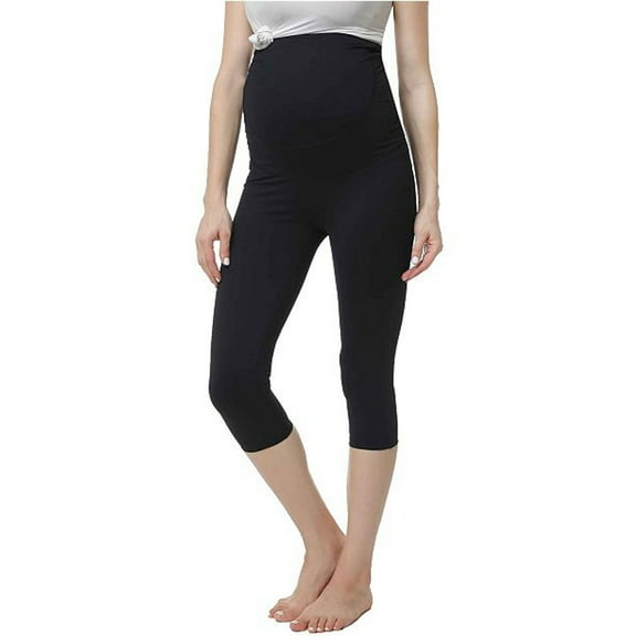 Kimi Kai Maternity ''Blair'' High Performance Leggings, Black, Large