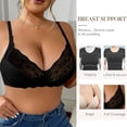 thumbnail image 2 of Minimizer Bras for Women Full Coverage Plus Size Bras Lifting Floral Lace Bra for Heavy Breast, 2 of 7