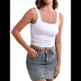 thumbnail image 3 of Camisetas Sin Mangas con Doble Forro para Mujer, Estilo Y2K, para Salir, Ajustadas, Sin Mangas, con Cuello Cuadrado, para Verano. M, 3 of 10