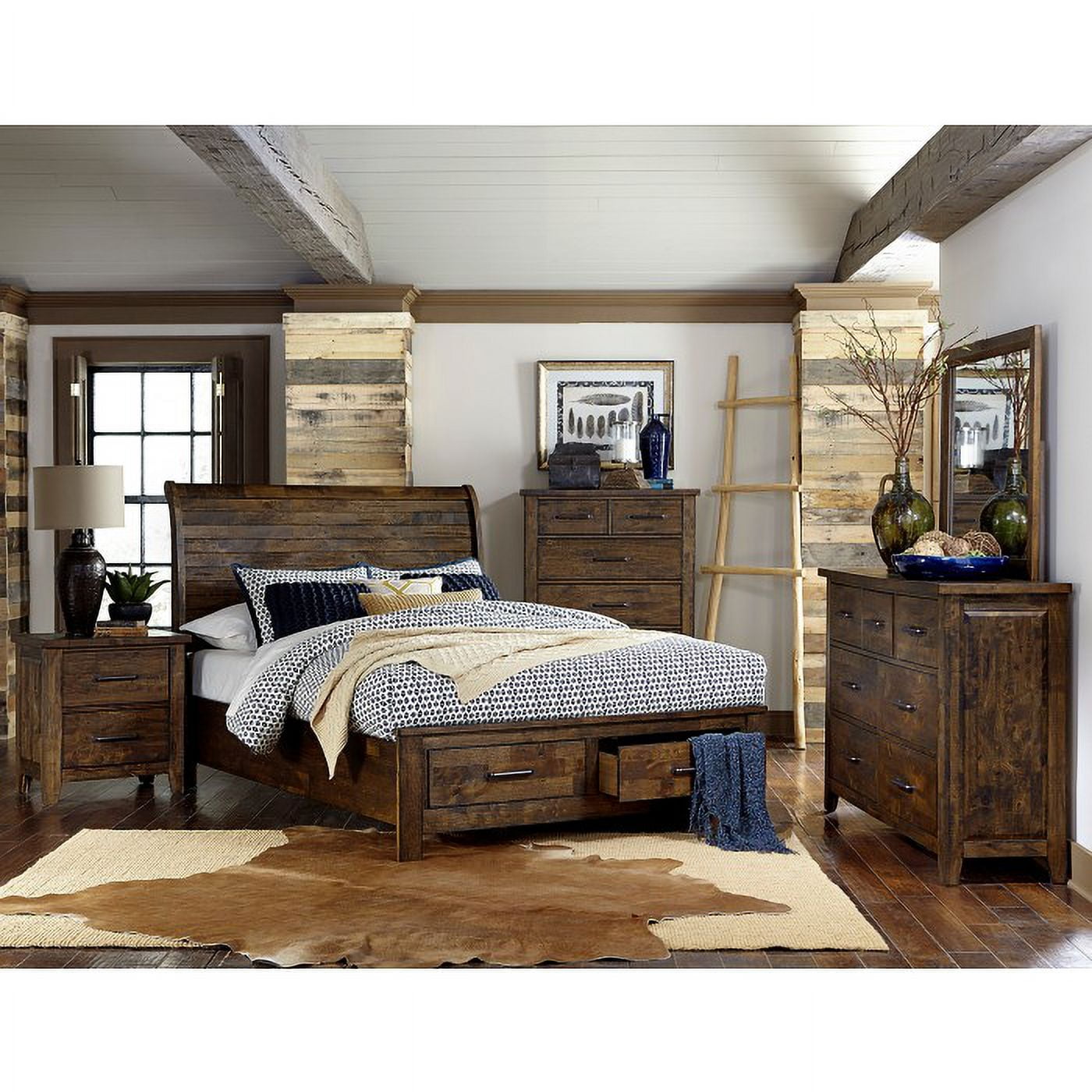 Home Elegance 1957-9 53.5 x 17.75 x 37.5 in. Jerrick Chest - Rustic Burnished