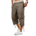 thumbnail image 2 of Caoirhny Men's Cargo Shorts Solid Color Relaxed Fit Shorts Outdoor Multi-Pocket Work Casual Shorts, 2 of 5