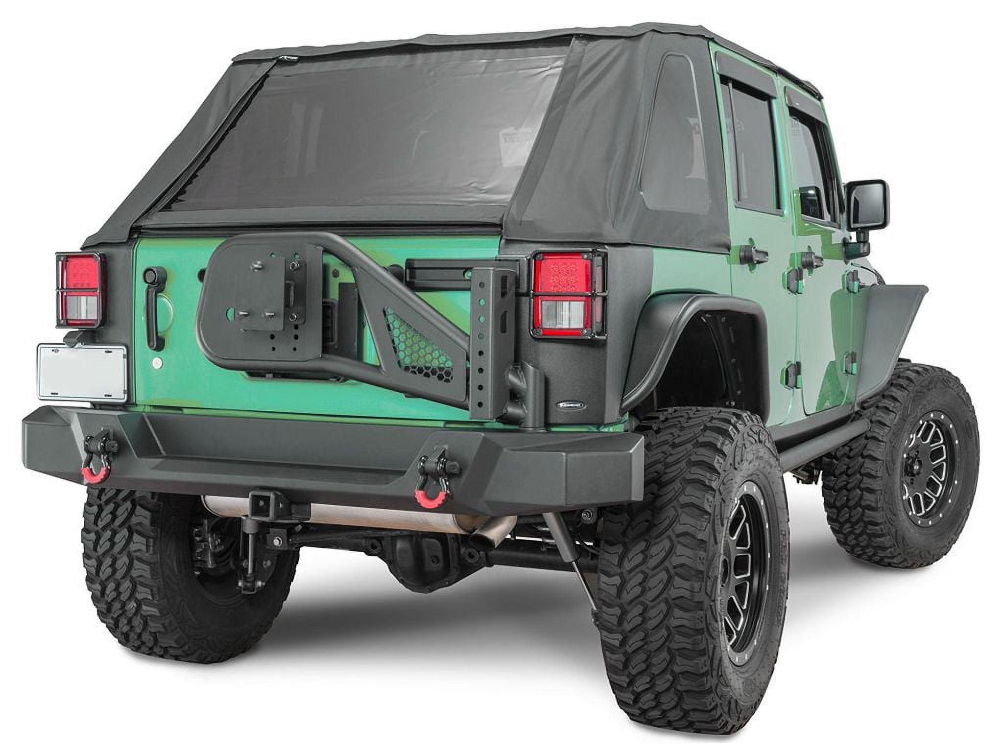 Rampage by RealTruck Hi-Lift Jack Mount | Black | 86612 | Compatible with 2007 - 2018 Jeep Wrangler JK