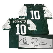 Chad Pennington Hand-Signed NY Jets Pro-Style Green Jersey